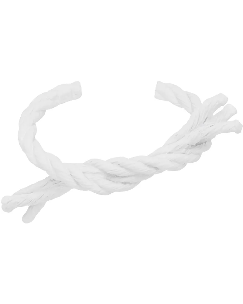 Maison Margiela White Knit Bracelet 100