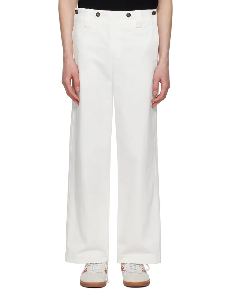 COMMAS White Fall Front Trousers White