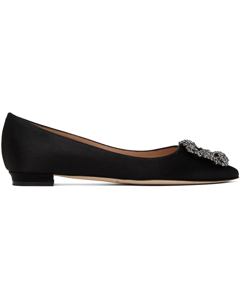 Manolo Blahnik Black Hangisiflat Ballerina Flats 0015