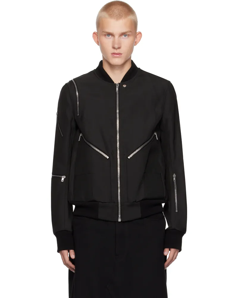 Rick Owens Black Porterville Headon Flight Bomber Jacket 09