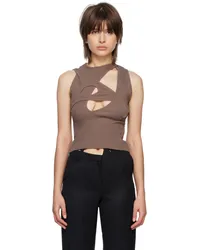 SRVC Brown Cut-Out Tank Top Brown