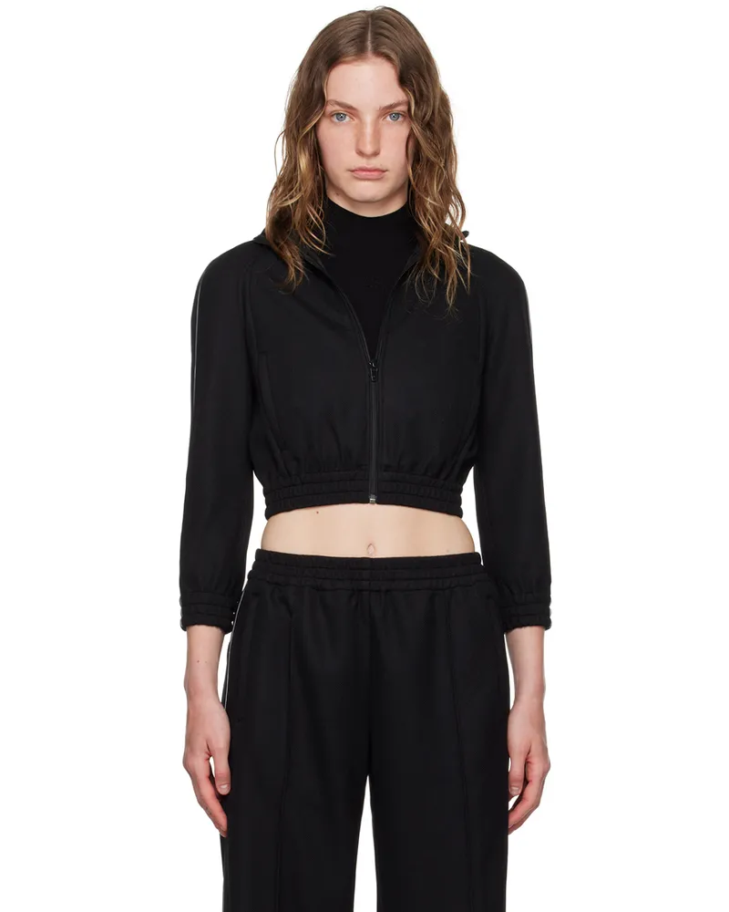 Alexander Wang Black Logo Tape Track Jacket Black