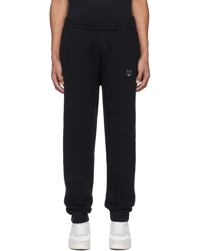 Kitsuné Black Bold Fox Head Sweatpants P199