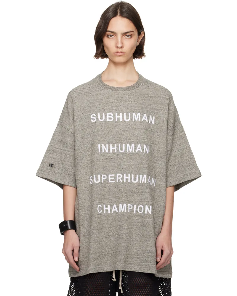 Rick Owens Gray Champion Edition Tommy T-shirt 178