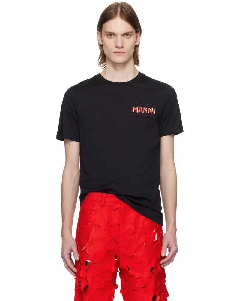Marni Black Crew Neck T-shirt 00n99