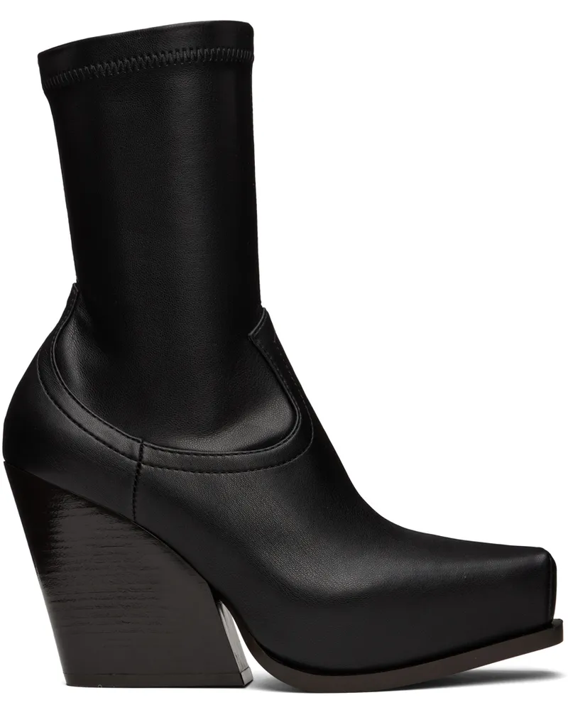 Stella McCartney Black Cowboy Ankle Boots 1000