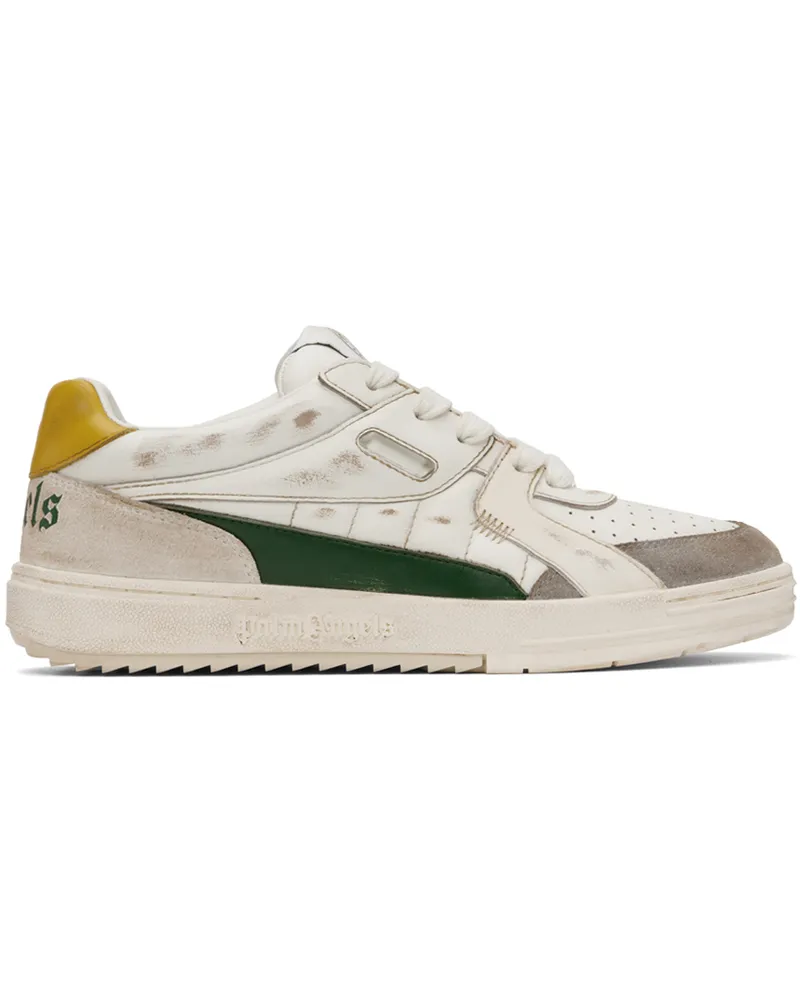 Palm Angels White & Green University Sneakers White