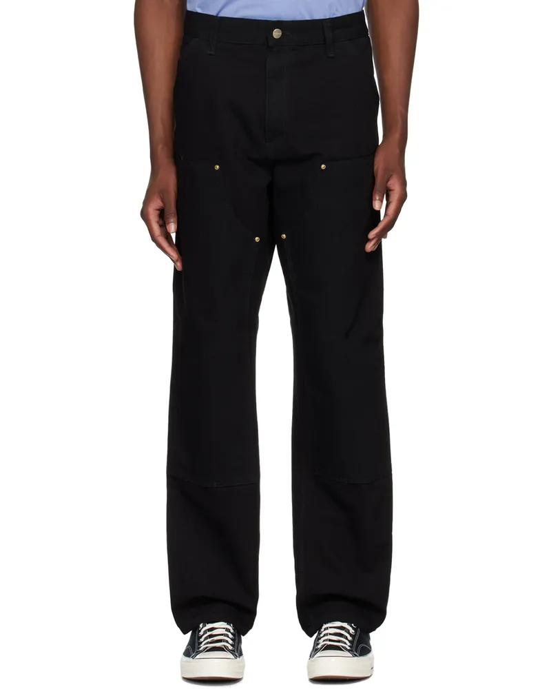 Carhartt WIP Black Double Knee Trousers 02