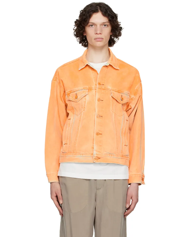 NotSoNormal Orange Daily Denim Jacket Washed