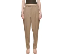SSENSE Exclusive Beige Pleated Trousers