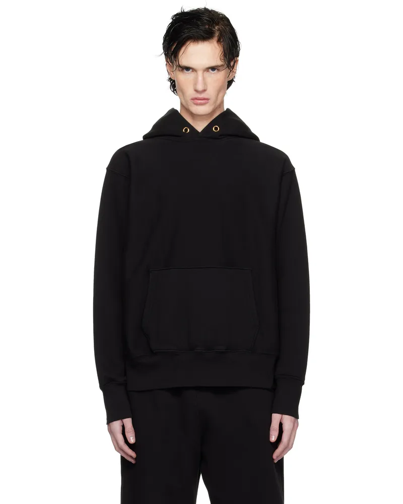 LES TIEN Black Heavyweight Hoodie Jet