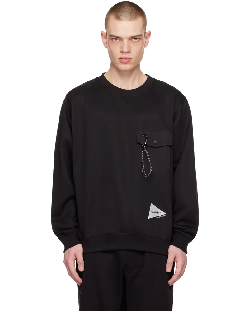 and wander Black Gramicci Edition Sweatshirt Black