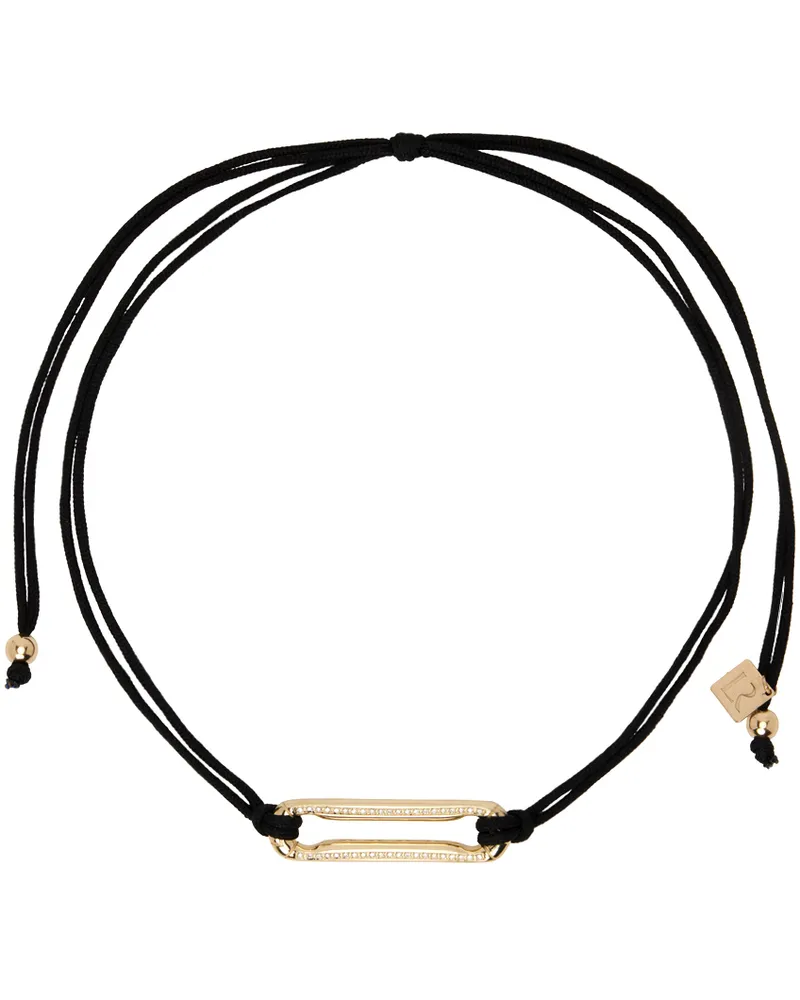 Lauren Rubinski Black & Gold Vito Necklace 14k