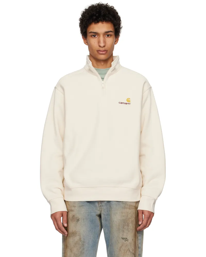Carhartt WIP Off-White Half Zip American Script Sweatshirt 05xx
