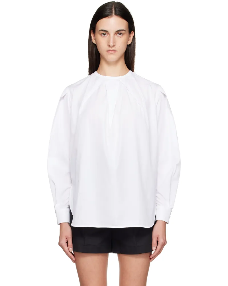 Max Mara White Olinto Blouse 001