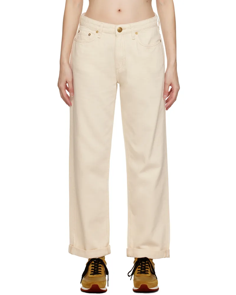 Rag & Bone Beige Dre Jeans Ecru