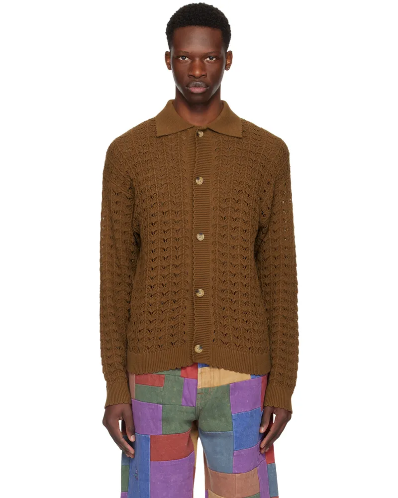 CMMN SWDN Brown Einar Cardigan Brown