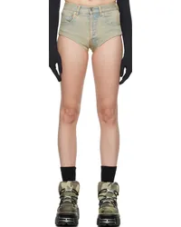 VETEMENTS Blue Faded Denim Shorts Y2k