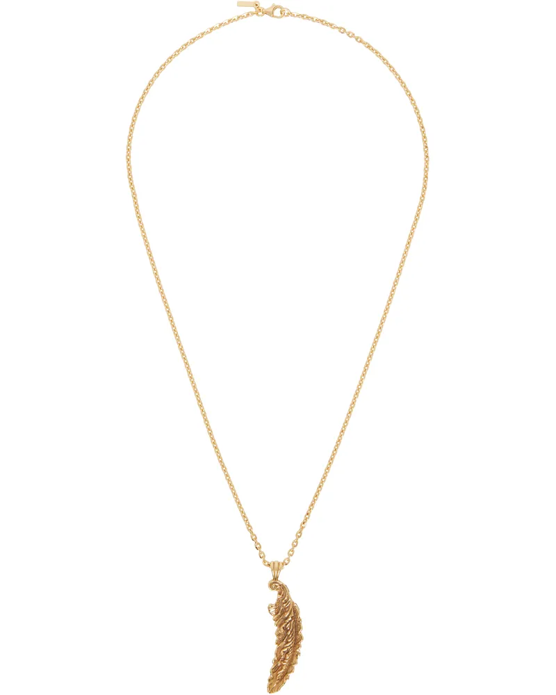 Emanuele Bicocchi Gold Piuma Pendant Necklace Gold