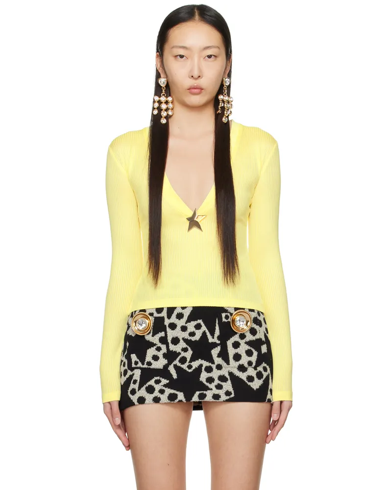 Area Yellow Star Stud Top Cream