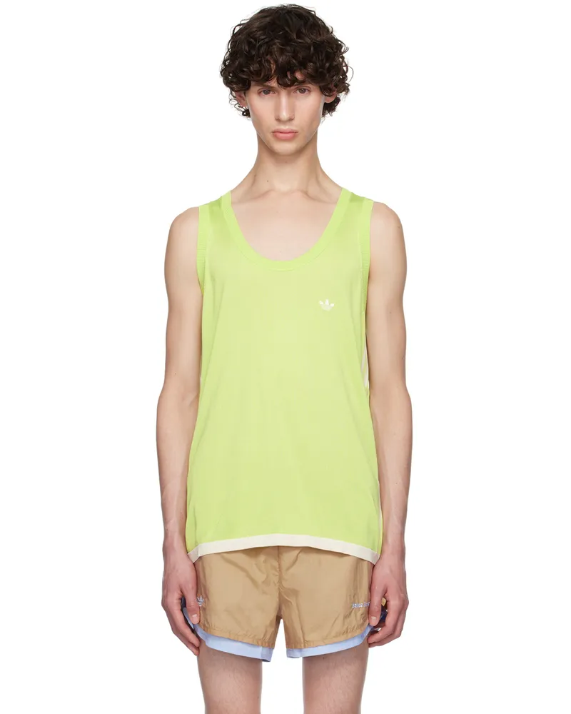 Wales Bonner Green adidas Originals Edition Embroidered Logo Tank Top Frozen