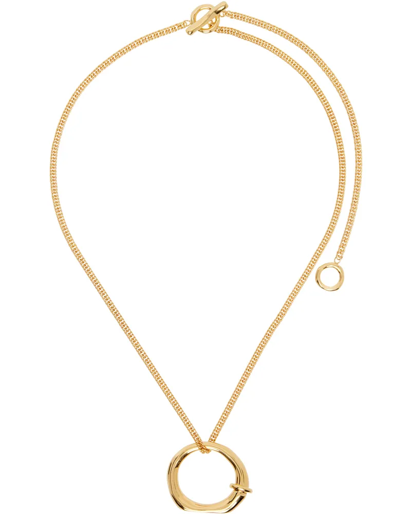 Jil Sander Gold Pendant Necklace 717