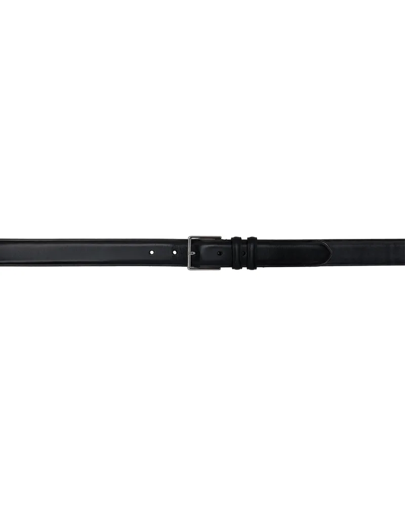 Paul Smith Black Leather Double Keeper Classic Suit Belt 79