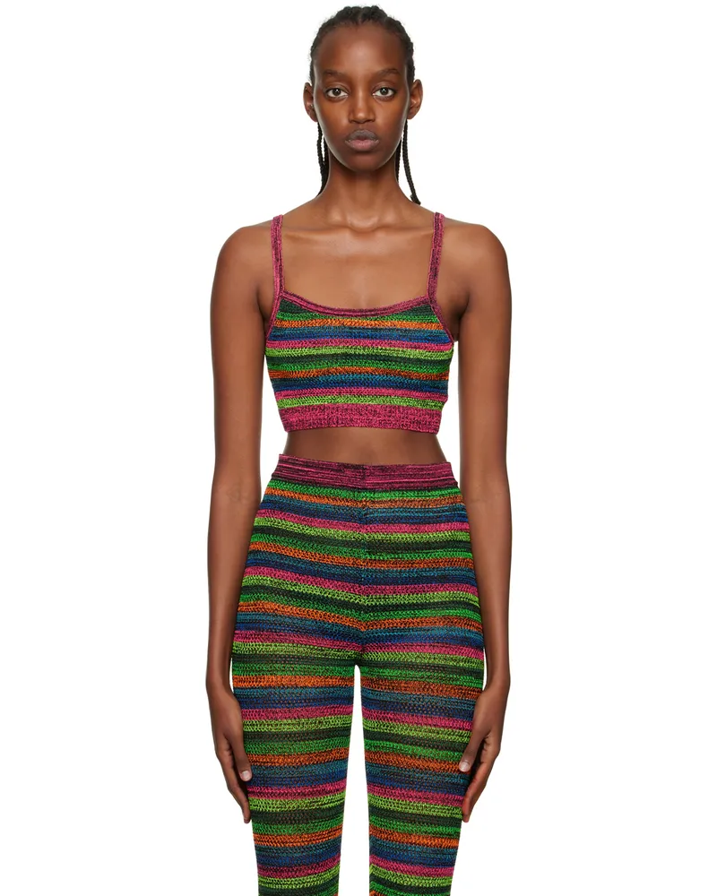 ARG Multicolor Cropped Tank Top Pink