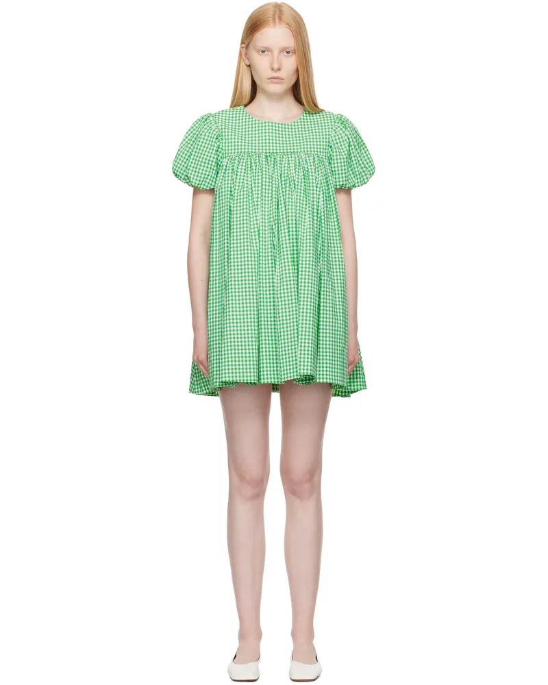 Sandy Liang Green Miyo Minidress Green