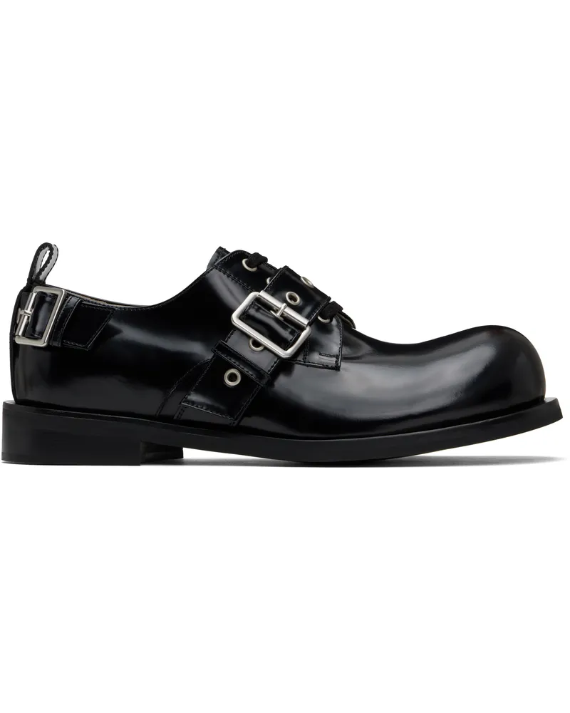 WE 11 DONE SSENSE Exclusive Black Balloon Strap Derbys Black