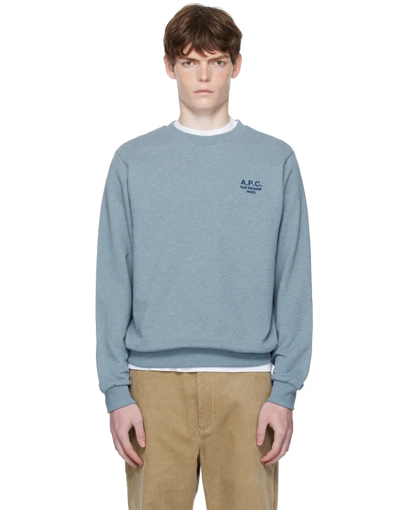 A.P.C. Blue Standard 'Rue Madame' Sweatshirt Bleu