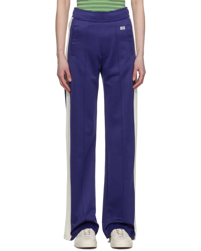 Wales Bonner Blue Mantra Track Pants Navy