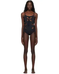 J.KIM Black Chilla Elongated Petal Swimsuit Black