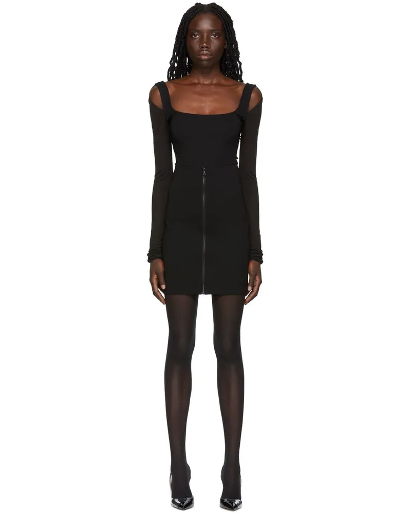 Nensi Dojaka Black Zip Miniskirt Black