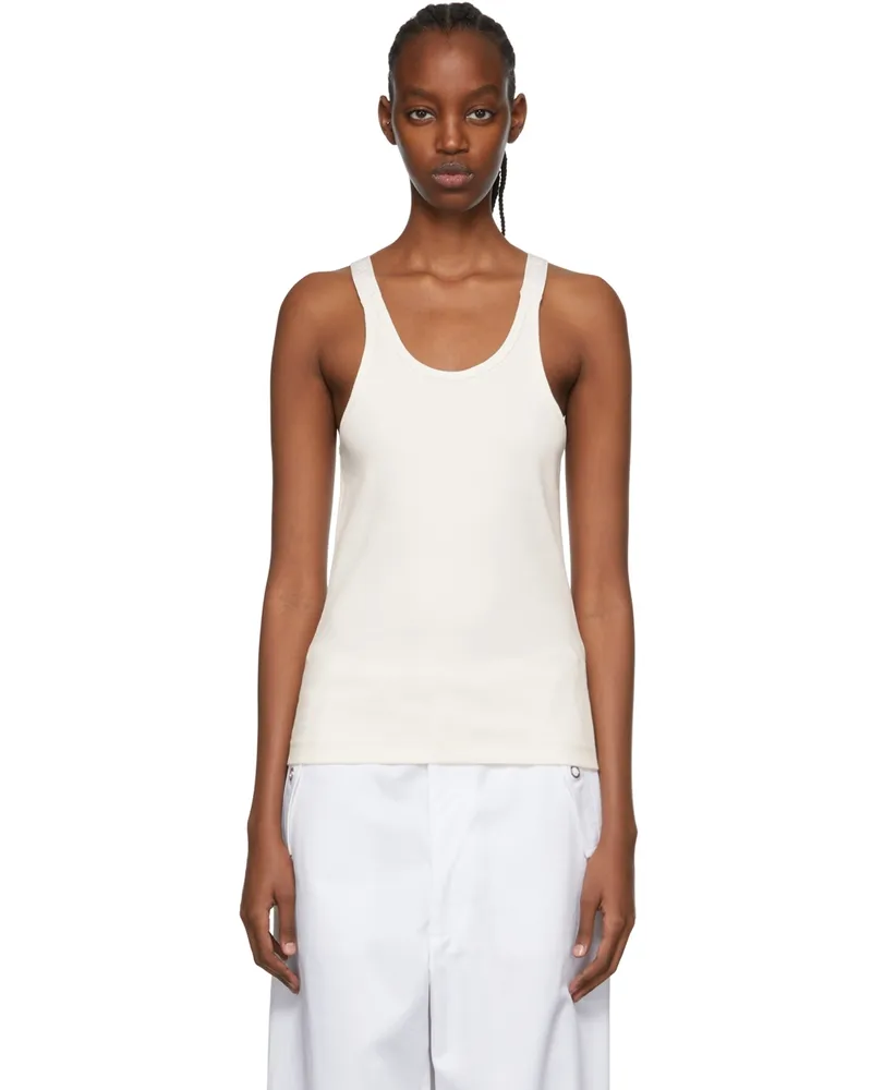 Dion Lee SSENSE Exclusive White Tank Top Ivory