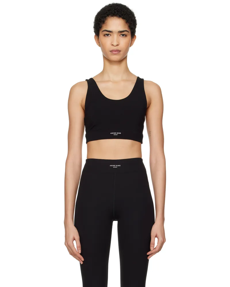 Anine Bing Black Yves Sport Bra Black