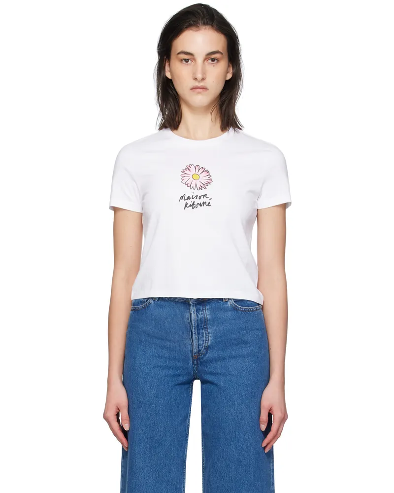 Kitsuné White Floating Flower T-Shirt P100