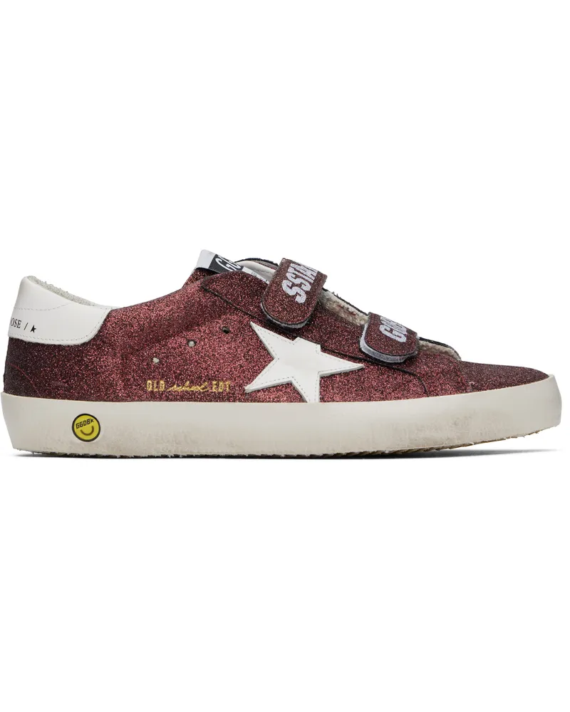 Golden Goose Kids Burgundy Old School Sneakers 82469