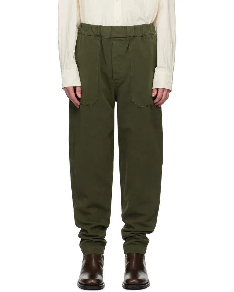 Casey Casey Green Jog Ah Militaire Trousers Olive