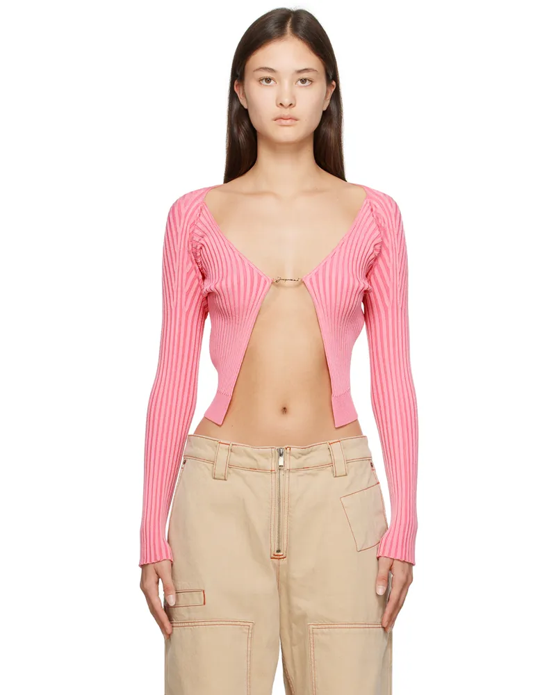 Jacquemus Pink Le Chouchou 'La Maille Pralù Longue' Cardigan 431