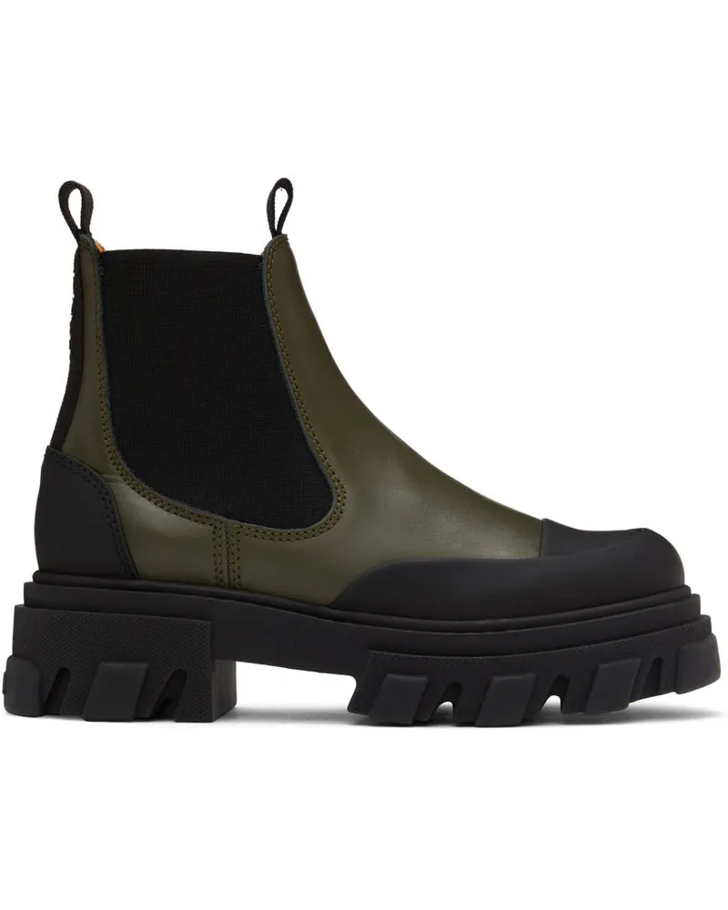 Ganni Green Low Chelsea Boots 861