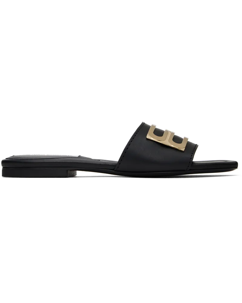Victoria Beckham Black B Buckle Sandals 21093-001-black
