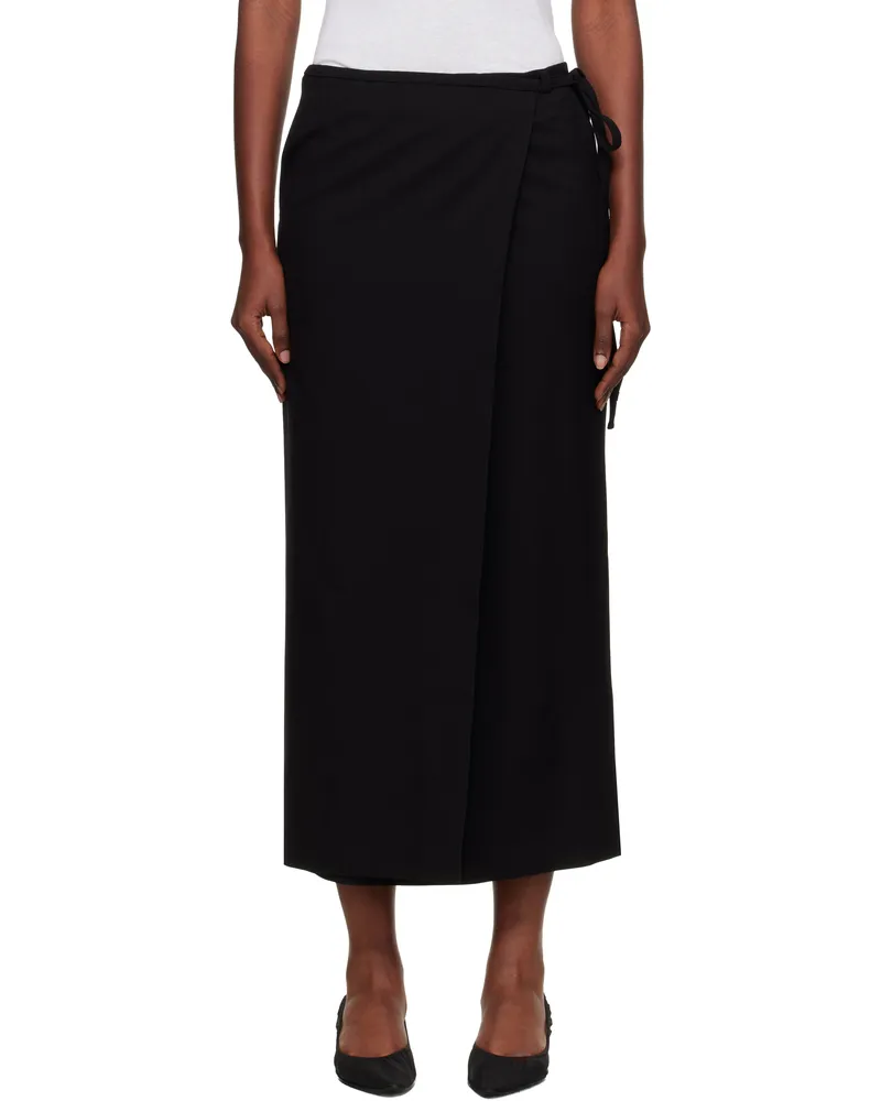 Dunst Black Wrap Maxi Skirt Black
