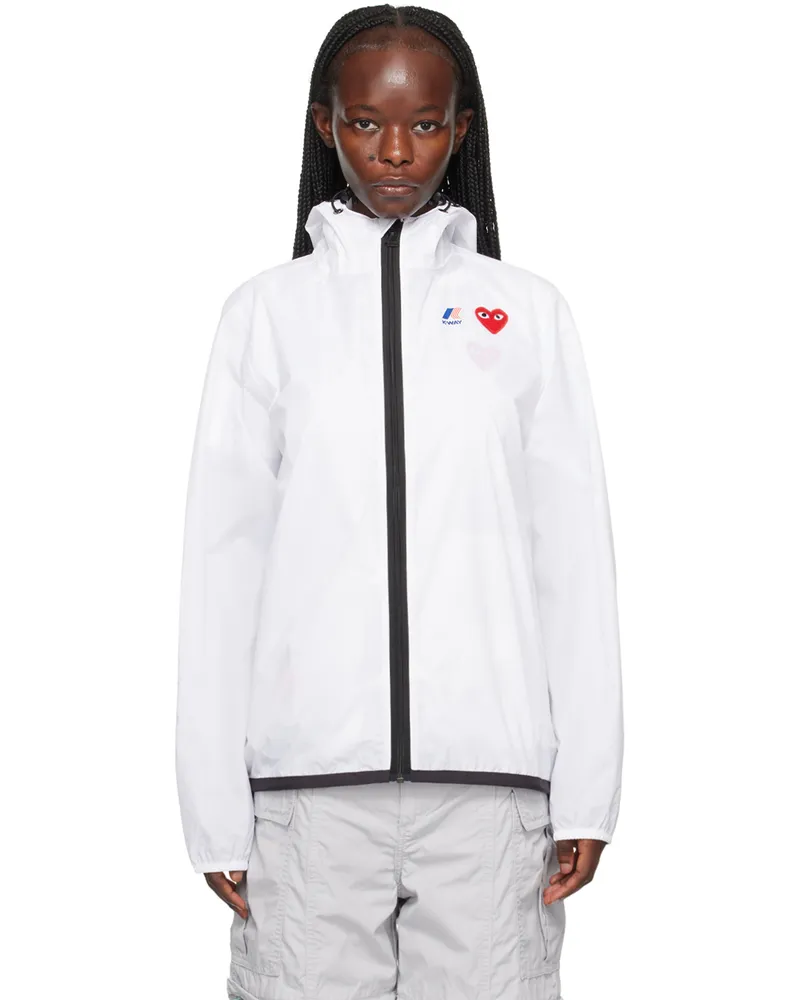 Comme des Garçons White K-Way Edition Jacket White