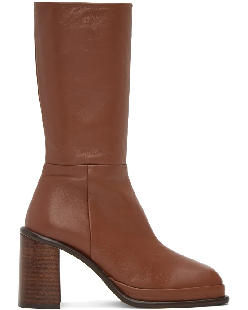 Miista Brown Abril Boots Cork