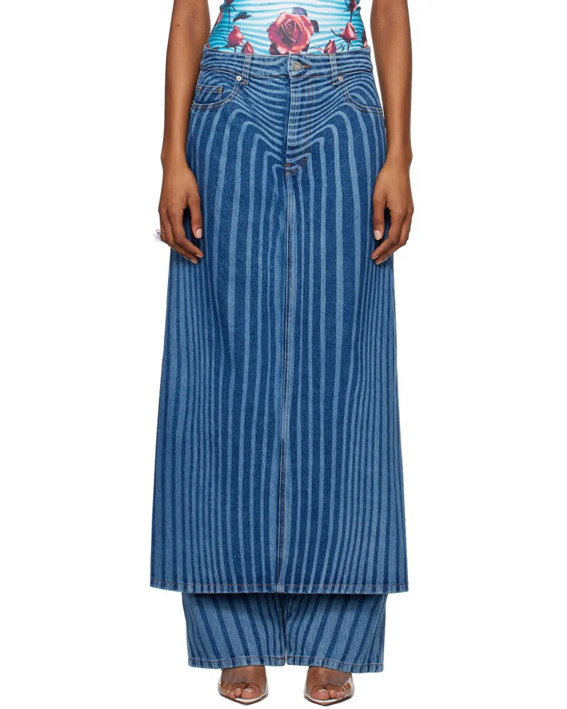 Jean Paul Gaultier Blue 'The Denim Pant Skirt' Jeans 57