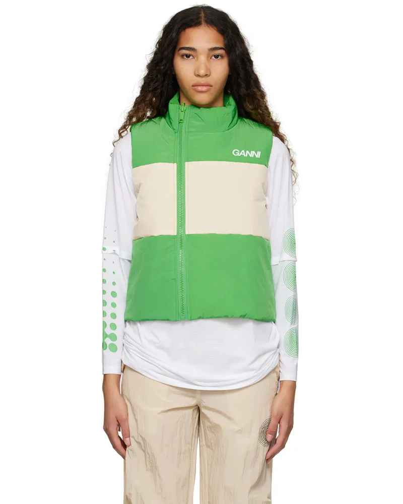 Ganni Green Light Tech Reversible Vest Classic