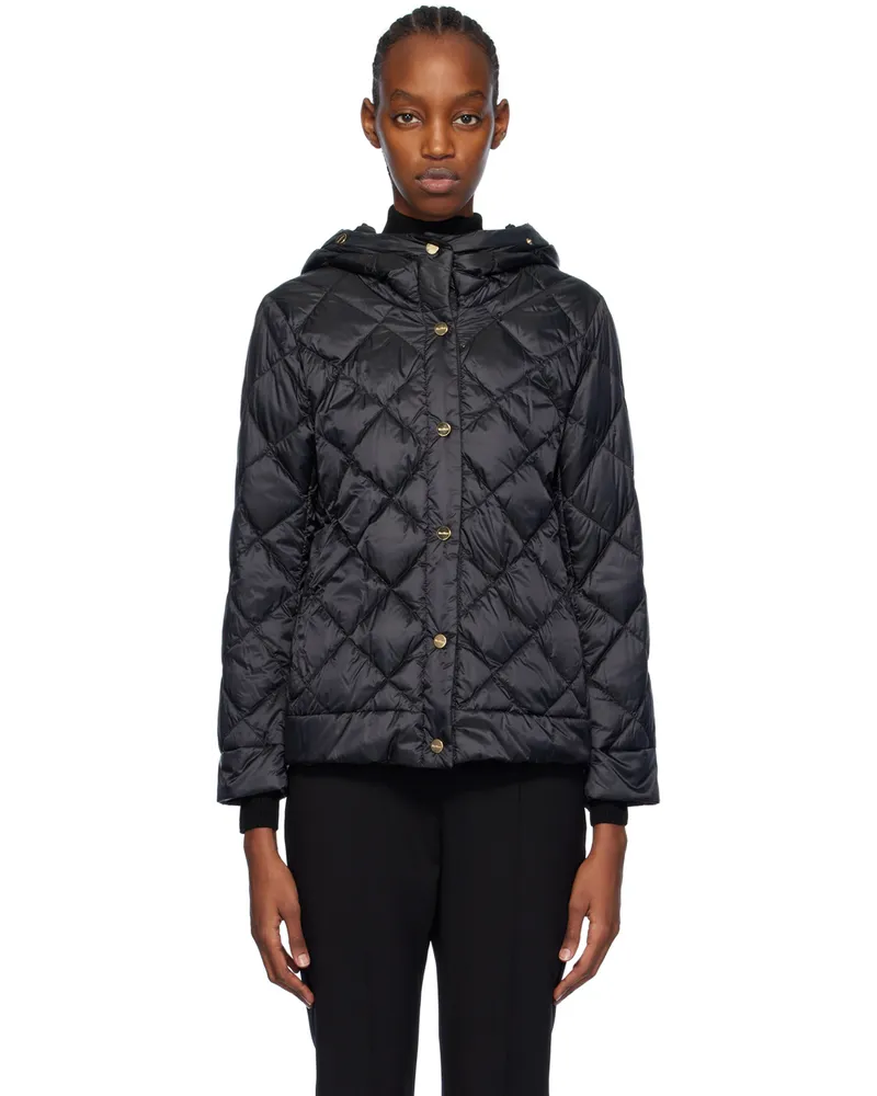 Max Mara Black Risoft Reversible Down Jacket Black