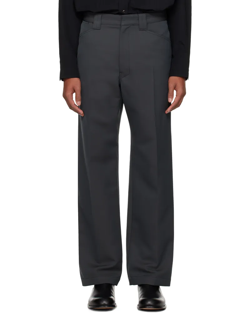 Christophe Lemaire Gray Straight Trousers Bk968