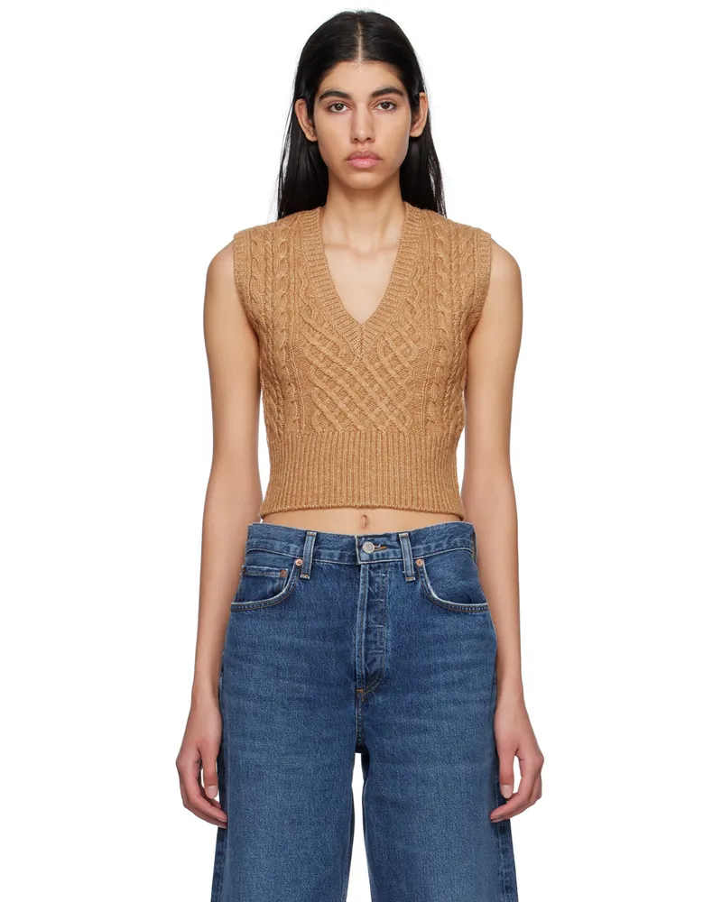 Rag & Bone Tan Elizabeth Vest Camel